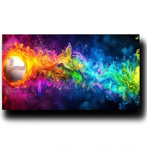 Abstrakt Malen Nach Zahlenn Erwachsene-Baseball Malen Nach Zahlen ab 9 jahre Mädchen, Acrylfarben Set Malen Nach Zahlen kinder, Kreativ set für Erwachsene Bastelset,Wanddeko und Geschenk 90X180cm 8-0- von LUESSJAO