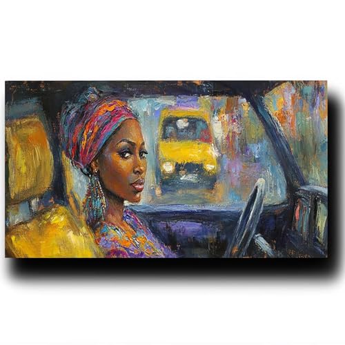 Afrikanische Frau Malen Nach Zahlenn Erwachsene - Auto Malen Nach Zahlen ab 9 jahre Mädchen, Acrylfarben Set Malen Nach Zahlen kinder, Kreativ set für Erwachsene Bastelset, Wanddeko 50X100cm 4w-6-3 von LUESSJAO