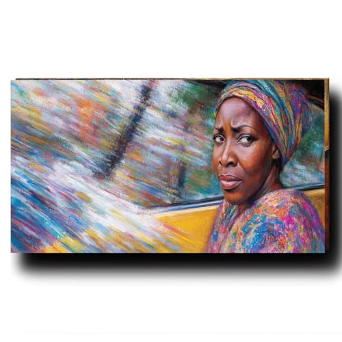 Auto Malen Nach Zahlenn Erwachsene-Afrikanische Frau Malen Nach Zahlen ab 9 jahre Mädchen, Acrylfarben Set Malen Nach Zahlen kinder, Kreativ set für Erwachsene Bastelset,Wanddeko, Geschenk 30X60cm 2-C von LUESSJAO