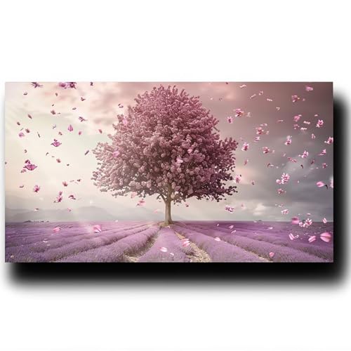 Baum Malen Nach Zahlenn Erwachsene - Blume Malen Nach Zahlen ab 9 jahre Mädchen, Acrylfarben Set Malen Nach Zahlen kinder, Kreativ set für Erwachsene Bastelset, Wanddeko und Geschenk 30X60cm 2w-A-7 von LUESSJAO