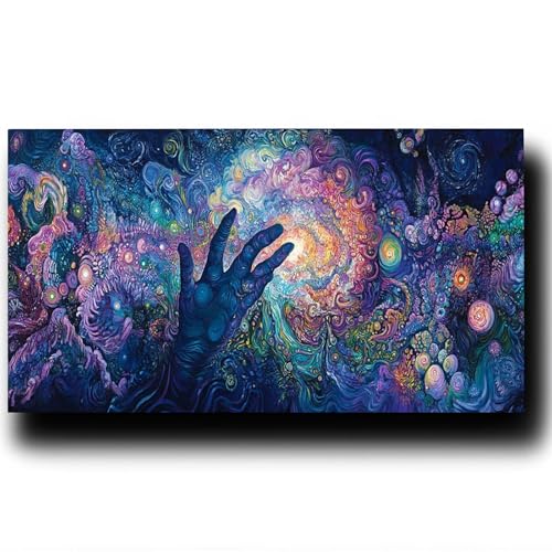 DIY Malen nach Zahlen Erwachsene Hand Malen nach Zahlen ab 7 jahre Mädchen Abstrakt Kreativ set für Erwachsene mit Leinwand Acrylfarben set und Pinsel, Bastelset zum Bemalen für Wanddeko 20X40cm 1-E-1 von LUESSJAO