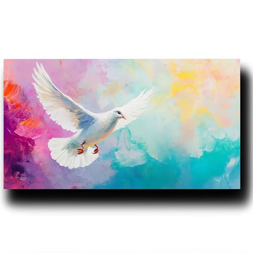 DIY Malen nach Zahlen Erwachsene Taube Malen nach Zahlen ab 7 jahre Mädchen Abstrakt Kreativ set für Erwachsene mit Leinwand Acrylfarben set und Pinsel,Bastelset zum Bemalen, Wanddeko 100X200cm 9-V-8 von LUESSJAO