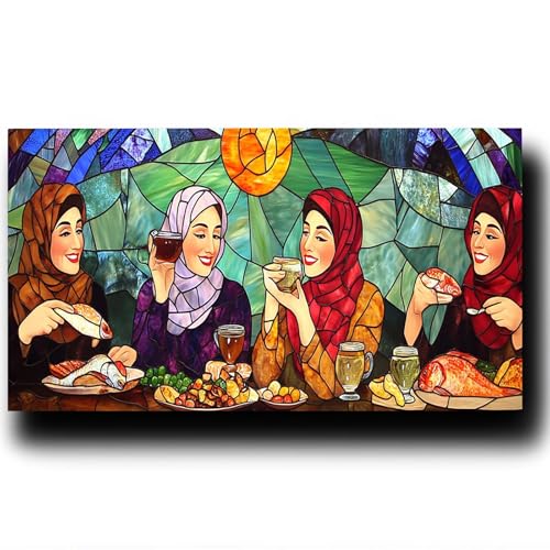 Frau Malen Nach Zahlenn Erwachsene - Bankett Malen Nach Zahlen ab 9 jahre Mädchen, Acrylfarben Set Malen Nach Zahlen kinder, Kreativ set für Erwachsene Bastelset, Wanddeko und Geschenk 30X60cm 2w-Q-D von LUESSJAO