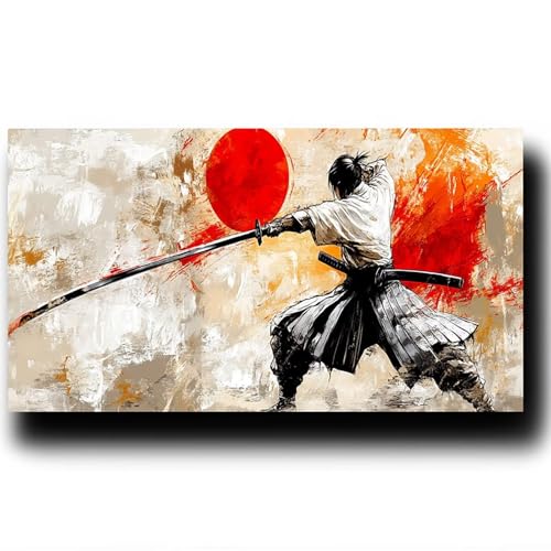 Katana Malen Nach Zahlenn Erwachsene - Katana Malen Nach Zahlen ab 9 jahre Mädchen, Acrylfarben Set Malen Nach Zahlen kinder, Kreativ set für Erwachsene Bastelset, Wanddeko und Geschenk 90X180cm 8-4-0 von LUESSJAO