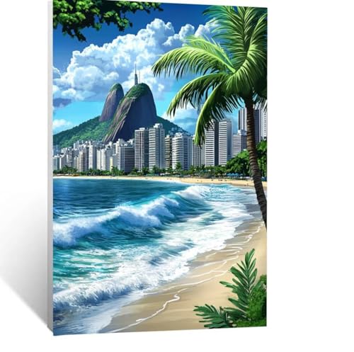 Malen Nach Zahlen Erwachsene Stadt Malen Nach Zahlen Kinder Meerblick mit Pinsel und Wasserdicht Leinwand Acrylfarben Set, Diy Set Erwachsene Bilder 95 x 70cm für Zimmer Deko Geschenke LSJ-5375 Malen Nach Zahlen Erwachsene Stadt Malen Nach Zahlen Kinder Meerblick mit Pinsel und Wasserdicht Leinwand Acrylfarben Set, Diy Set Erwachsene Bilder 95 x 70cm für Zimmer Deko Geschenke LSJ-5375 von LUESSJAO