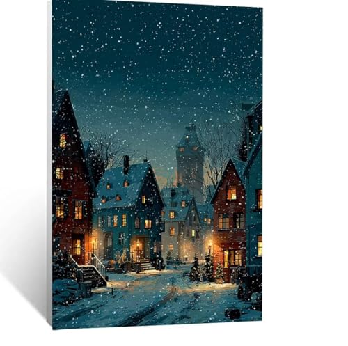 Malen Nach Zahlen Erwachsene Winter Malen Nach Zahlen Kinder Kleine Stadt mit Pinsel und Wasserdicht Leinwand Acrylfarben Set, Diy Set Erwachsene Bilder 95x70cm für Zimmer Deko Geschenke LSJ-0931 Malen Nach Zahlen Erwachsene Winter Malen Nach Zahlen Kinder Kleine Stadt mit Pinsel und Wasserdicht Leinwand Acrylfarben Set, Diy Set Erwachsene Bilder 95x70cm für Zimmer Deko Geschenke LSJ-0931 von LUESSJAO