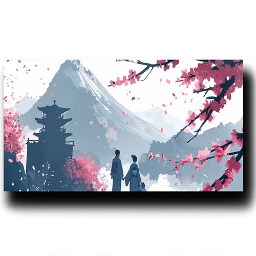 Malen nach Zahlen Kinder ab 7 jahre Mädchen, Malen nach Zahlen Erwachsene Fujisan Malen Nach Zahlen Kinder Landschaft Kreativ Set für Erwachsene als Geschenke für Frauen und Zimmer Deko 30X60cm 2-L-7 von LUESSJAO