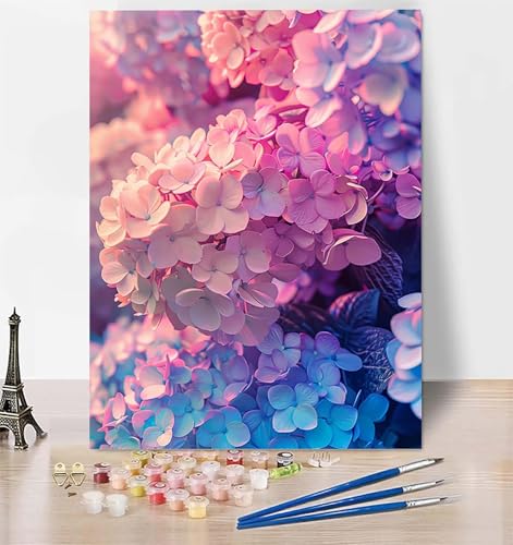 LUESUAYN Malen Nach Zahlen Magnolie Malen Nach Zahlen Erwachsene, Malen Nach Zahlen Kinder Blume Bastelset Erwachsene Malen-Nach-Zahlen mit Pinseln und Acrylfarben für Deko, Geschenke 100 x 135cm 5-2 von LUESUAYN