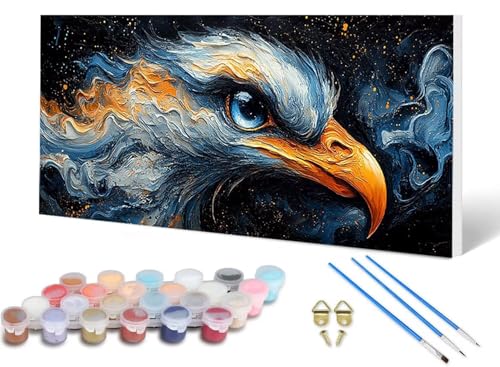 Malen Nach Zahlen Adler Malen Nach Zahlen Erwachsene Tier 70X140 CM, DIY Paint by Numbers Bastelset Erwachsene Anfänger mit 3 Pinsel und Acrylfarben & Knitterfreie Leinwand für Wanddeko -lsy250681 Malen Nach Zahlen Adler Malen Nach Zahlen Erwachsene Tier 70X140 CM, DIY Paint by Numbers Bastelset Erwachsene Anfänger mit 3 Pinsel und Acrylfarben & Knitterfreie Leinwand für Wanddeko -lsy250681 von LUESUAYN