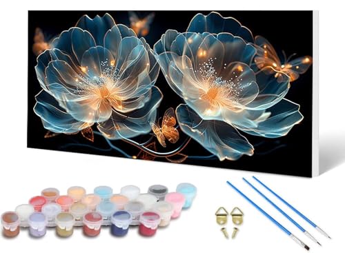 Malen Nach Zahlen Erwachsene Blume Malen Nach Zahlen Schmetterling, DIY Set Erwachsene Paint by Numbers mit 3 Pinsel und Acrylfarben & Leinwand für Zimmer Deko Wohnzimmer 60X120 CM -lsy2506GNHL Malen Nach Zahlen Erwachsene Blume Malen Nach Zahlen Schmetterling, DIY Set Erwachsene Paint by Numbers mit 3 Pinsel und Acrylfarben & Leinwand für Zimmer Deko Wohnzimmer 60X120 CM -lsy2506GNHL von LUESUAYN