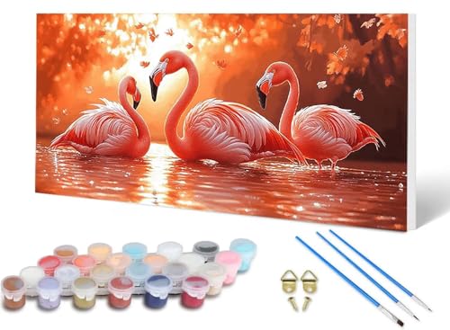 Malen Nach Zahlen Erwachsene Flamingo Malen Nach Zahlen Tier, DIY Set Erwachsene Paint by Numbers mit 3 Pinsel und Acrylfarben & Knitterfreie Leinwand für Zimmer Deko Wohnzimmer 60X120 CM -lsy2506ON Malen Nach Zahlen Erwachsene Flamingo Malen Nach Zahlen Tier, DIY Set Erwachsene Paint by Numbers mit 3 Pinsel und Acrylfarben & Knitterfreie Leinwand für Zimmer Deko Wohnzimmer 60X120 CM -lsy2506ON von LUESUAYN