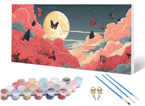 Malen Nach Zahlen Erwachsene Landschaft Malen Nach Zahlen Mond, DIY Set Erwachsene Paint by Numbers mit 3 Pinsel und Acrylfarben & Knitterfreie Leinwand für Zimmer Deko Wohnzimmer 60X120 CM -lsy25064W Malen Nach Zahlen Erwachsene Landschaft Malen Nach Zahlen Mond, DIY Set Erwachsene Paint by Numbers mit 3 Pinsel und Acrylfarben & Knitterfreie Leinwand für Zimmer Deko Wohnzimmer 60X120 CM -lsy25064W von LUESUAYN