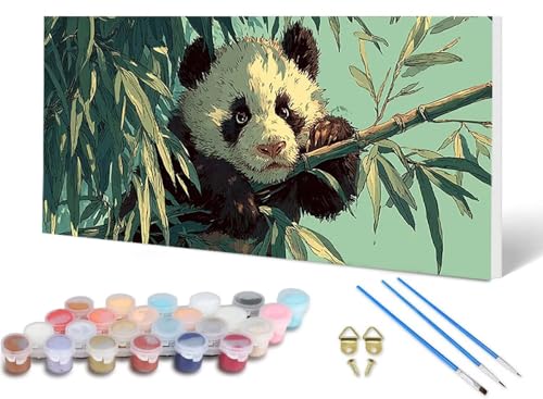 Malen Nach Zahlen Erwachsene Panda Malen Nach Zahlen Tier, DIY Set Erwachsene Paint by Numbers mit 3 Pinsel und Acrylfarben & Knitterfreie Leinwand für Zimmer Deko Wohnzimmer 40X80 CM -lsy2506J5 Malen Nach Zahlen Erwachsene Panda Malen Nach Zahlen Tier, DIY Set Erwachsene Paint by Numbers mit 3 Pinsel und Acrylfarben & Knitterfreie Leinwand für Zimmer Deko Wohnzimmer 40X80 CM -lsy2506J5 von LUESUAYN