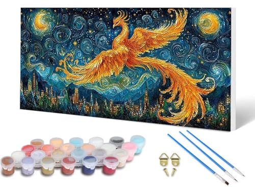 Malen Nach Zahlen Erwachsene Phönix Malen Nach Zahlen Sternenhimmel, DIY Set Erwachsene Paint by Numbers mit 3 Pinsel und Acrylfarben & Leinwand für Zimmer Deko Wohnzimmer 60 x 120 cm -lsy2506HF Malen Nach Zahlen Erwachsene Phönix Malen Nach Zahlen Sternenhimmel, DIY Set Erwachsene Paint by Numbers mit 3 Pinsel und Acrylfarben & Leinwand für Zimmer Deko Wohnzimmer 60 x 120 cm -lsy2506HF von LUESUAYN