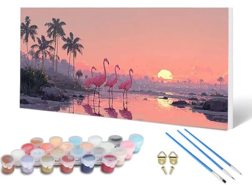 Malen Nach Zahlen Erwachsene Sonnenuntergang Malen Nach Zahlen Flamingo, DIY Set Erwachsene Paint by Numbers mit 3 Pinsel und Acrylfarben & Leinwand für Zimmer Deko Wohnzimmer 100X200 CM -lsy2506Q0 Malen Nach Zahlen Erwachsene Sonnenuntergang Malen Nach Zahlen Flamingo, DIY Set Erwachsene Paint by Numbers mit 3 Pinsel und Acrylfarben & Leinwand für Zimmer Deko Wohnzimmer 100X200 CM -lsy2506Q0 von LUESUAYN