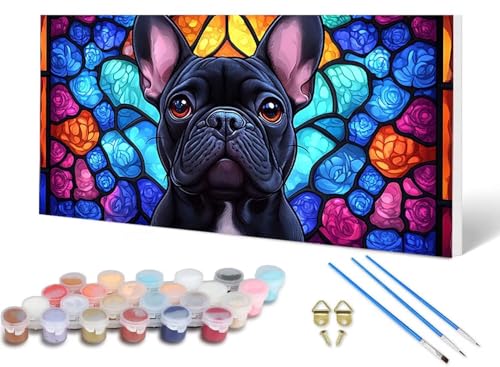 Malen Nach Zahlen Hund Malen Nach Zahlen Erwachsene Tier 50X100CM, DIY Paint by Numbers Bastelset Erwachsene Anfänger mit 3 Pinsel und Acrylfarben & Knitterfreie Leinwand für Wanddeko -lsy2506RT Malen Nach Zahlen Hund Malen Nach Zahlen Erwachsene Tier 50X100CM, DIY Paint by Numbers Bastelset Erwachsene Anfänger mit 3 Pinsel und Acrylfarben & Knitterfreie Leinwand für Wanddeko -lsy2506RT von LUESUAYN