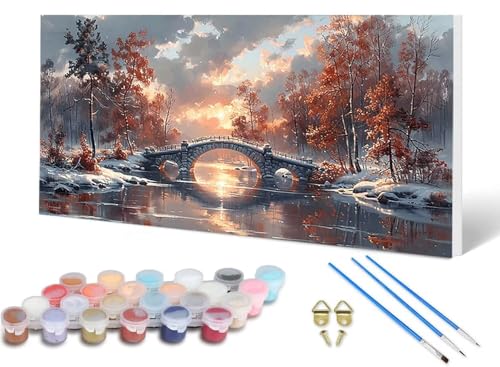 Malen Nach Zahlen Landschaft Malen Nach Zahlen Erwachsene Winter 30 x 60 cm, DIY Paint by Numbers Bastelset Erwachsene Anfänger mit 3 Pinsel und Acrylfarben & Leinwand für Wanddeko -lsy25060976 Malen Nach Zahlen Landschaft Malen Nach Zahlen Erwachsene Winter 30 x 60 cm, DIY Paint by Numbers Bastelset Erwachsene Anfänger mit 3 Pinsel und Acrylfarben & Leinwand für Wanddeko -lsy25060976 von LUESUAYN