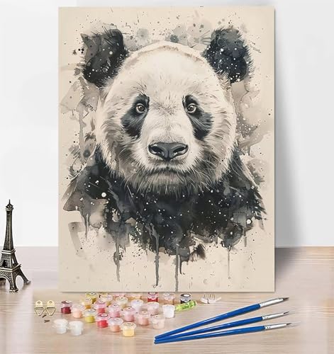 Malen Nach Zahlen Panda Malen Nach Zahlen Erwachsene, Malen Nach Zahlen Kinder Tier Bastelset Erwachsene Malen-Nach-Zahlen mit Pinseln und Acrylfarben für Deko Wohnzimmer, Geschenke 70x95cm 9-4 von LUESUAYN