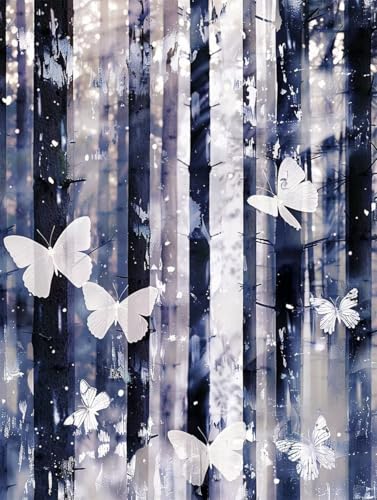 Schmetterling Diamond Painting XXL Wald Crystal Art, Diamond Painting Eckige Steine Basteln Erwachsene DIY Stickerei Kreuzstich Bastelset für Wanddeko, Zimmer Deko, Geschenke 60 x 80 cm -2502y4H Schmetterling Diamond Painting XXL Wald Crystal Art, Diamond Painting Eckige Steine Basteln Erwachsene DIY Stickerei Kreuzstich Bastelset für Wanddeko, Zimmer Deko, Geschenke 60 x 80 cm -2502y4H von LUESUAYN