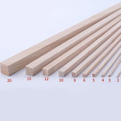 LUFAA 30 cm Lange quadratische Holzleiste Holzstableisten for Flugzeugmodell DIY Kunsthandwerk Kunstbedarf 1pc-20pcs (Color : 10PCS 5mm) von LUFAA
