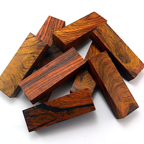 LUFAA Cocobolo Holz DIY Material Handarbeit Armband Messergriff Fingerring Armband Lesezeichen Holzarbeiten Material 1pc (Size : 10x3x3cm) von LUFAA