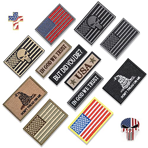 Amerikanische Flagge Patch Klett-Patches Taktische Militär-Patches für Rucksäcke Kappen Hüte Jacken Hosen Uniform Emblem Polizei Patch mit 2 USA Flagge Broschen von LUITON