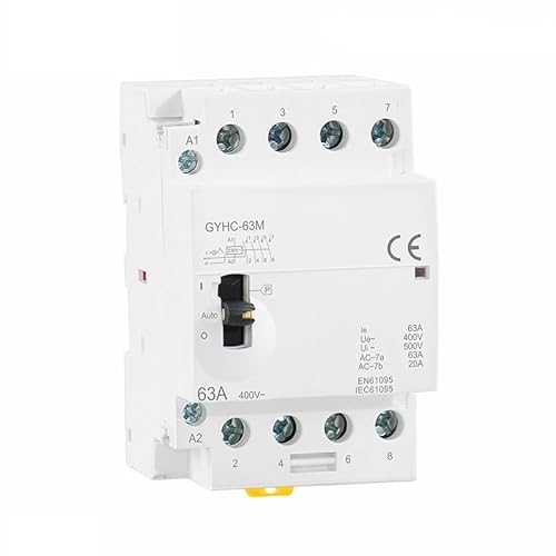 LUJIAYA AC-Schütz GYHC 4P 40A 63A 2NC2NO oder 4NO 220V/230V 50/60HZ Din-schiene Haushalt AC Modulare Schütz Manuell Betrieb DIN-Schienen-AC-Schütz(4P 40A 2NO2NC 220V) von LUJIAYA