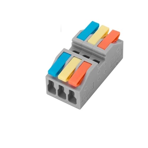 LUJIAYA Anschluss Klemmenleiste 10PCS GEC1 Mini Quick Wire Leiter Stecker Schnell Anschluss Terminal Block 1 In Mehrere Out Mit Befestigungs Loch Mini-Fast Wire Verbinder(GEC1-NH3PC 10PCS) von LUJIAYA