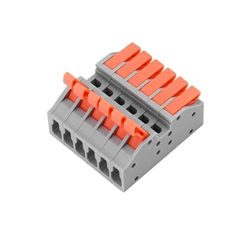 LUJIAYA Anschluss Klemmenleiste 10PCS GEC1 Mini Quick Wire Leiter Stecker Schnell Anschluss Terminal Block 1 In Mehrere Out Mit Befestigungs Loch Mini-Fast Wire Verbinder(GEC1-NH6P 10PCS) von LUJIAYA