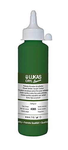 LUKAS CRYL liquid 250 ml - Flüssige Acrylfarbe in Profi-Qualität - Farbton Saftgrün von LUKAS