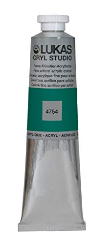 LUKAS Cryl Studio 75 ml, Acrylfarbe in Premium-Qualität, Chromoxidgrün feurig (Phthalo) von LUKAS