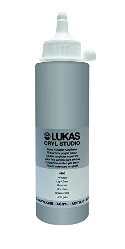 LUKAS Cryl Studio Künstler-Acrylfarben, Kunststoff, Hellgrau, 250 ml (1er Pack), 250 von LUKAS