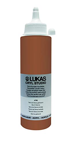 LUKAS Cryl Studio Künstler-Acrylfarben, Kunststoff, Terra di Siena gebrannt, 250 ml (1er Pack) von LUKAS