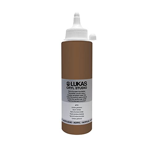 LUKAS Cryl Studio Künstler-Acrylfarben, Kunststoff, Umbra gebrannt, 250 ml von LUKAS