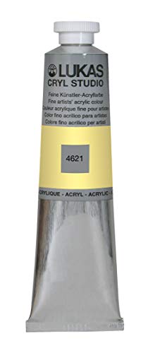 LUKAS Cryl Studio Künstler-Acrylfarben, Metall, Pastellgelb, 75 ml, 75 von LUKAS