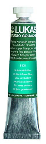 LUKAS STUDIO GOUACHE 20 ml - Künstler-Gouache in Premium-Qualität - Farbton Brilliant-Grünblau von LUKAS