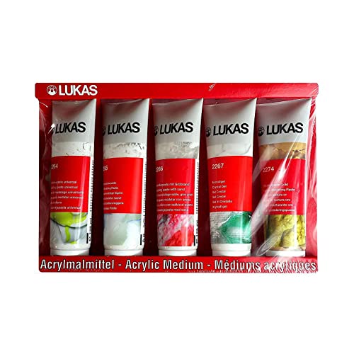 Lukas Acrylpasten-Set, 5 Tuben à 125 ml, Künstlerqualität von LUKAS