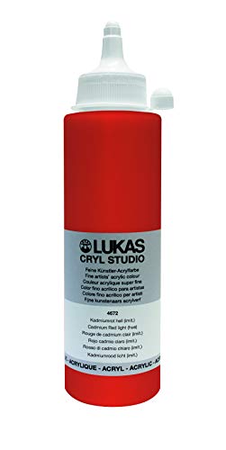 Lukas Cryl Studio 250 ml, Acrylfarbe in Premium-Qualität, Kadmiumrot hell (imit.) von LUKAS