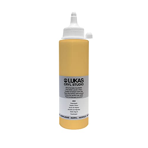 Lukas Cryl Studio 250 ml, Acrylfarbe in Premium-Qualität, Neapelgelb von LUKAS