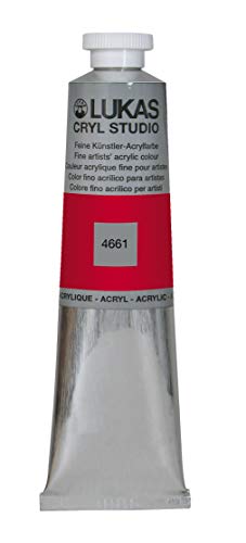 Lukas Cryl Studio 75 ml, Acrylfarbe in Premium-Qualität, Karminrot von LUKAS