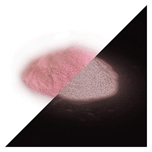 lumentics Nachleuchtender Glitzer Rosa 50g - Im Dunkeln leuchtender Glitter zum Basteln für Farbe, Harz, Lack, Kunst, Fingernägel. Glow in the dark Flitter. Fluoreszierendes UV Bastelmaterial. von LUMENTICS