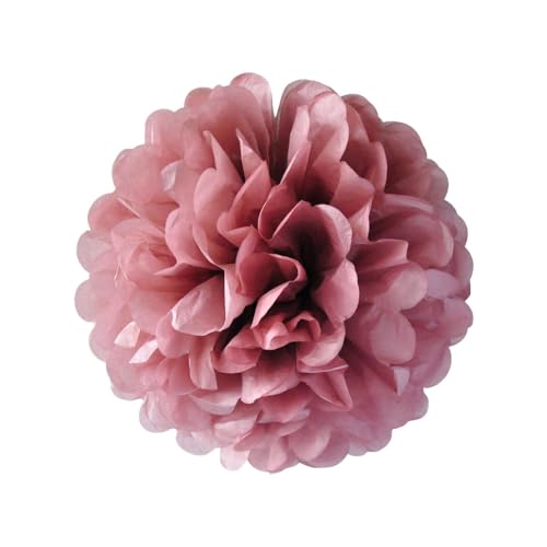 30 Stück Papier Blume Ball Pfingstrose Kugelblume Seidenpapier Pom Pom Pompons Blumen-Ball Dekorpapier Für Hochzeiten Partydekorationen DIY Kostüme Kopfschmuck Und Grußkarten 15cm-Farbe: 6# von LUMoony