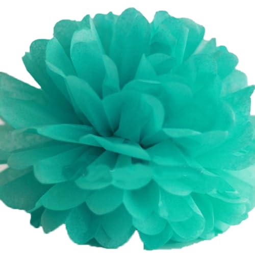 30 Stück Papier Blume Ball Pfingstrose Kugelblume Seidenpapier Pom Pom Pompons Blumen-Ball Dekorpapier Für Hochzeiten Partydekorationen DIY Kostüme Kopfschmuck Und Grußkarten 15cm-Farbe: Blau von LUMoony