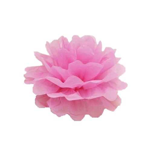 30 Stück Papier Blume Ball Pfingstrose Kugelblume Seidenpapier Pom Pom Pompons Blumen-Ball Dekorpapier Für Hochzeiten Partydekorationen DIY Kostüme Kopfschmuck Und Grußkarten 15cm-Farbe: Rosa von LUMoony