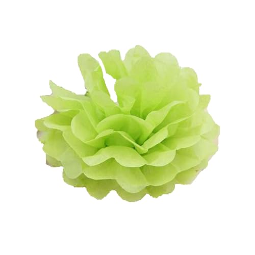 30 Stück Papier Blume Ball Pfingstrose Kugelblume Seidenpapier Pom Pom Pompons Blumen-Ball Dekorpapier Für Hochzeiten Partydekorationen DIY Kostüme Kopfschmuck Und Grußkarten 15cm-Fruchtgrün von LUMoony