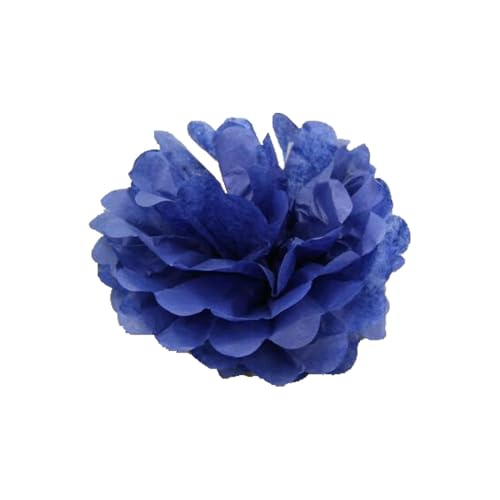 30 Stück Papier Blume Ball Pfingstrose Kugelblume Seidenpapier Pom Pom Pompons Blumen-Ball Dekorpapier Für Hochzeiten Partydekorationen DIY Kostüme Kopfschmuck Und Grußkarten 15cm-Saphirblau von LUMoony