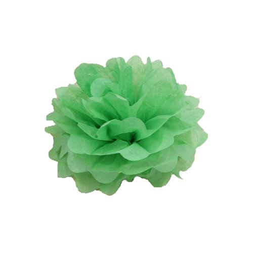 30 Stück Papier Blume Ball Pfingstrose Kugelblume Seidenpapier Pom Pom Pompons Blumen-Ball Dekorpapier Für Hochzeiten Partydekorationen DIY Kostüme Kopfschmuck Und Grußkarten 15cm-Smaragdgrün von LUMoony