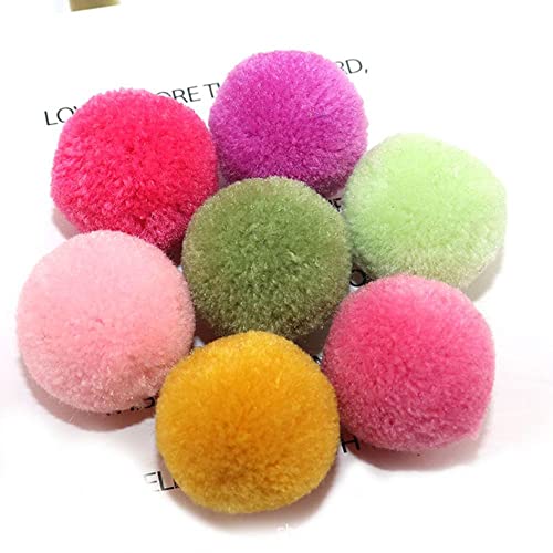 LUMoony 10Pcs 50mm Pom Poms für Kunsthandwerk Bunte Bommeln Bälle Pompons zum Basteln Fluffy für DIY Basteln Tischdekoration Geburtstagsdeko Ostern,Weihnachten,Bunte Pompons von LUMoony