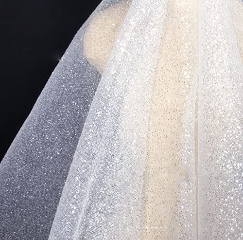 LUMoony 150cm Breit Netzstoff Stoff Stoffe Stoff Tüll Decor Sparkly Stoff glitzernder Stoff Pailletten-Stoff für DIY-Hochzeitskleider Halbrock Kleid Tischkleidung Hintergrund von LUMoony