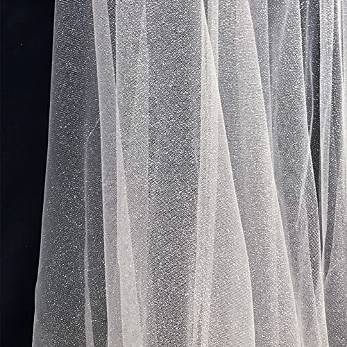 LUMoony 150cm Breit Netzstoff Stoff Stoffe Stoff Tüll Decor Sparkly Stoff glitzernder Stoff Pailletten-Stoff für DIY-Hochzeitskleider Halbrock Kleid Tischkleidung Hintergrund von LUMoony